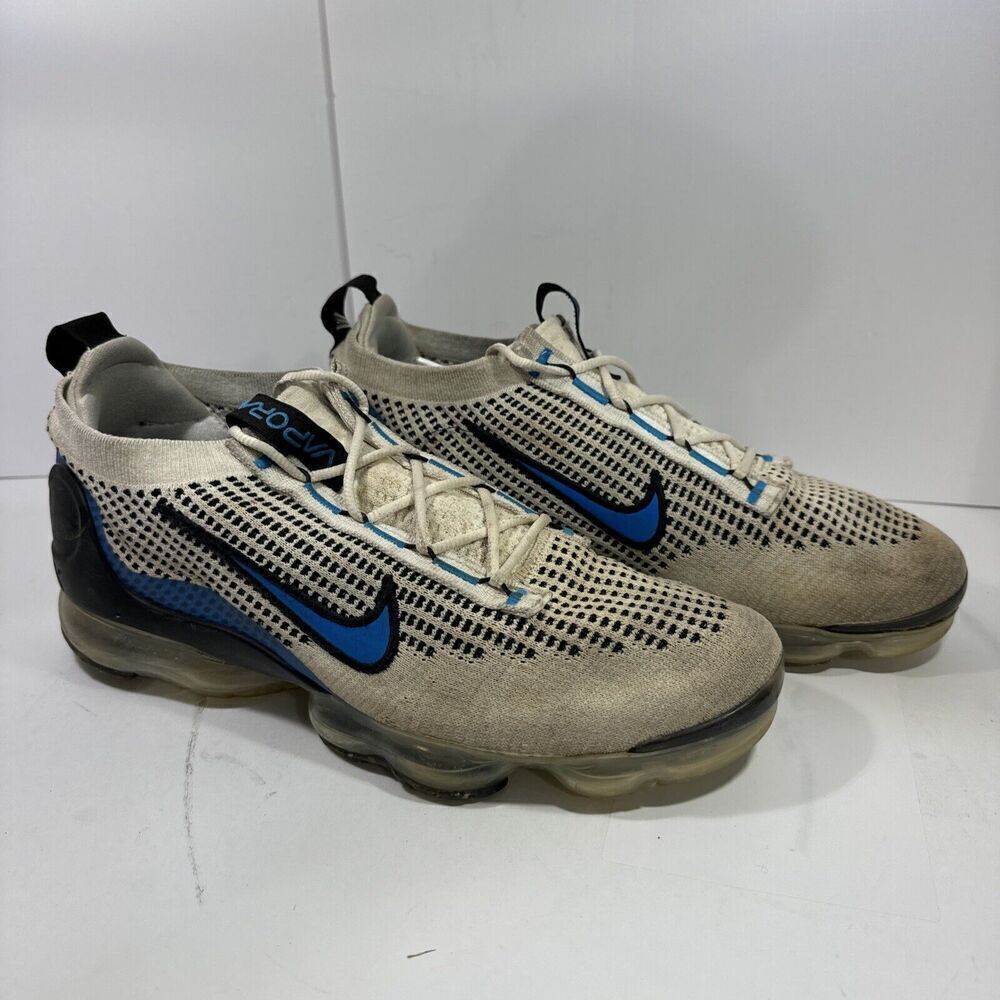Nike Air VaporMax 2021 FK Flyknit White/Photo Blue-Black Men's 10.5 DM0025-100